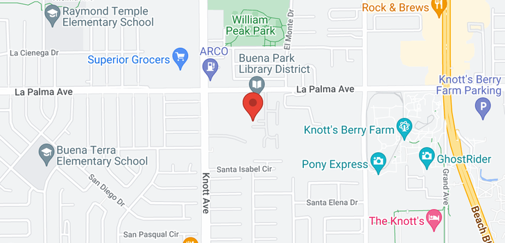 map of 7131 Santa Inez Circle Buena Park, CA 90620
